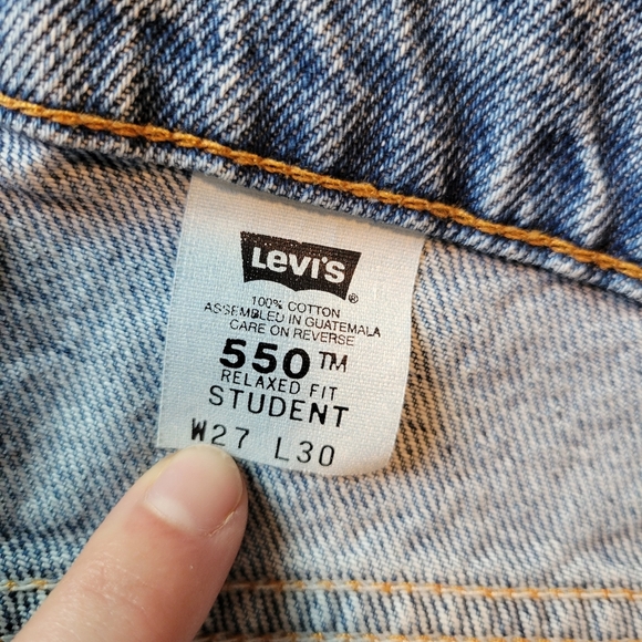 Vintage 1994 Levi’s 550 Relaxed Fit Jeans Orange Tab, Straight Leg, Student Fit - Picture 6 of 7
